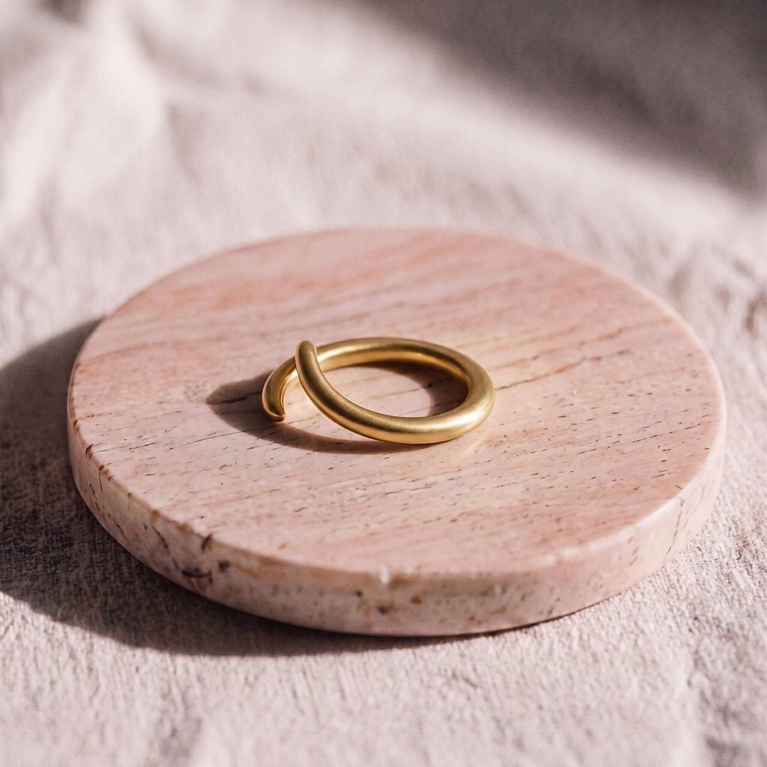 Slim Bypass Wrap Brass Ring | Shani - EcoDunia