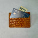 Fish Leather Card Holder - Tan