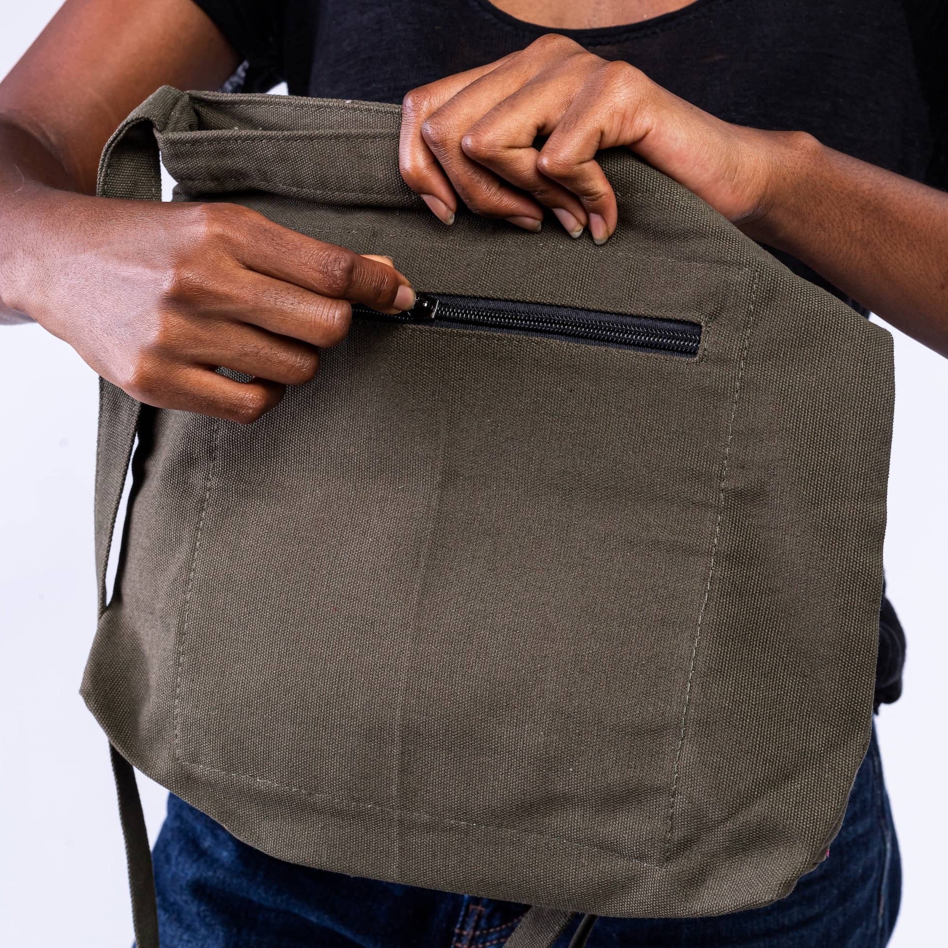 Canvas Mini Crossbody Bag for Men &amp; Women | Amani 