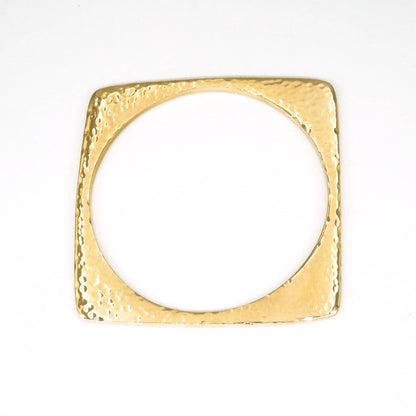 Smooth Brass Square Bracelet – Leo Unisex Handmade Bangle