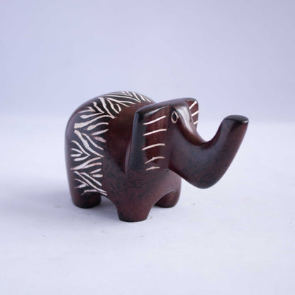 Hand Carved Elephant Soapstone Sculpture