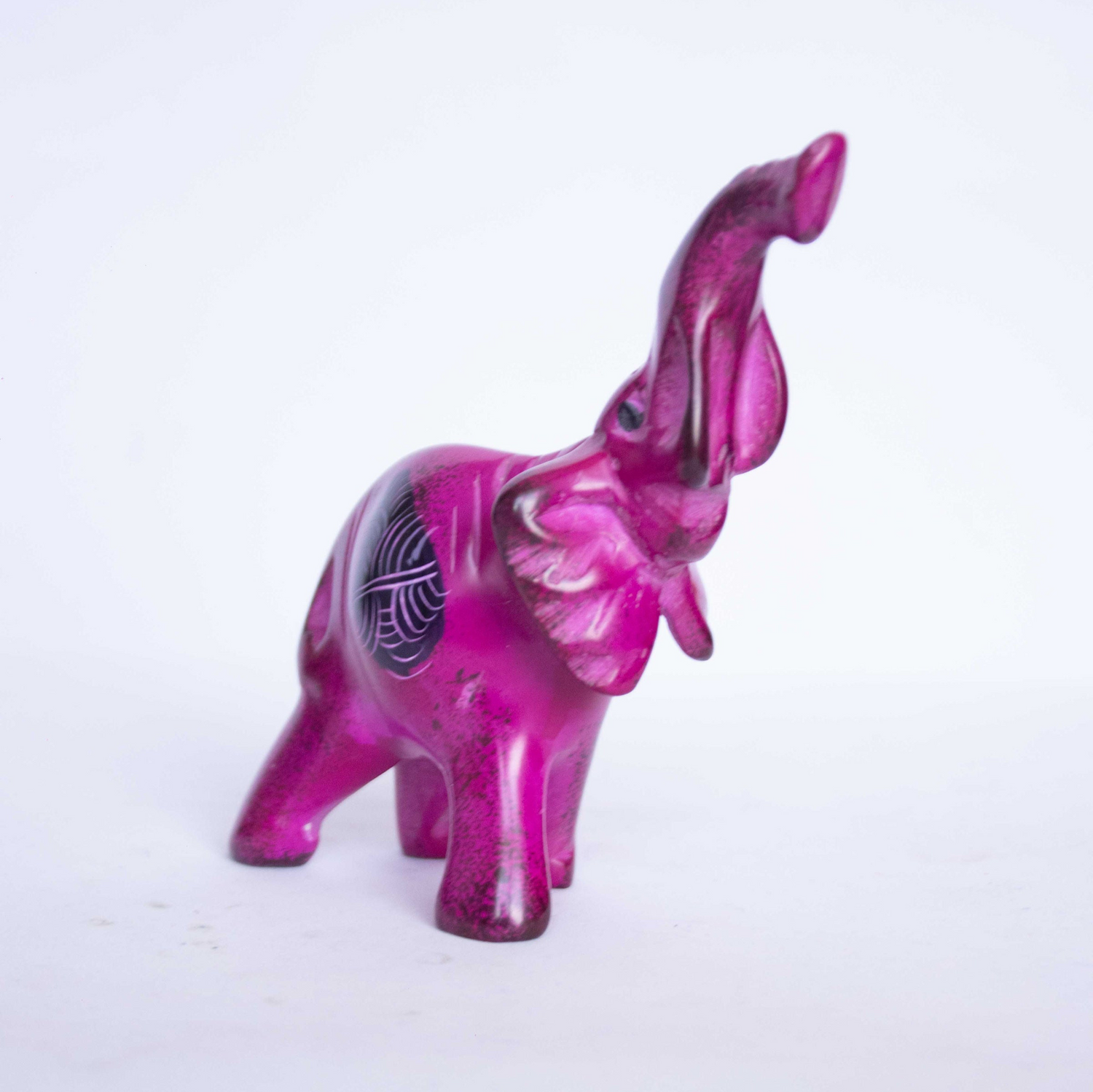 Hand Carved Elephant Soapstone Sculpture