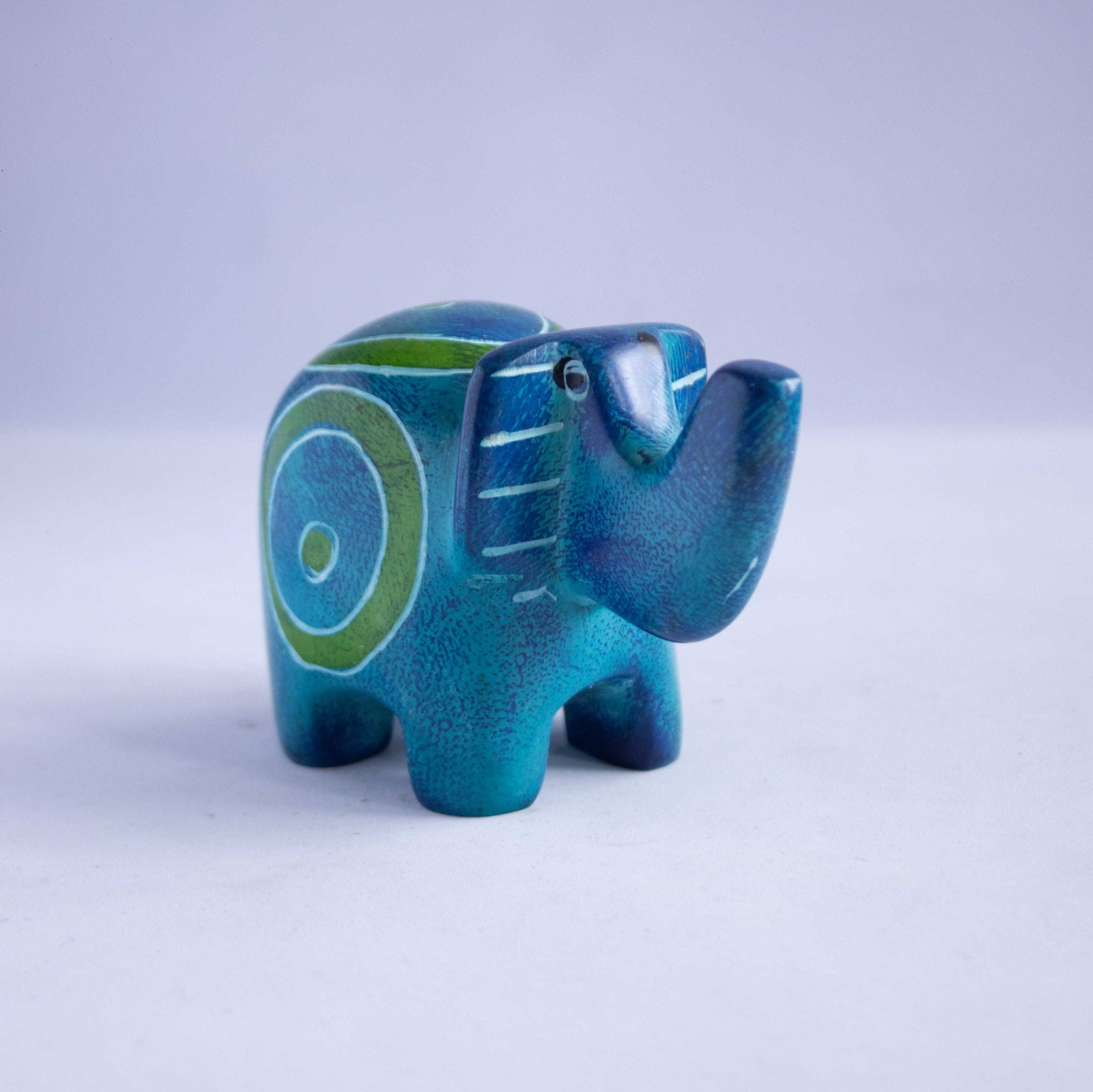 Hand Carved Elephant Soapstone Sculpture