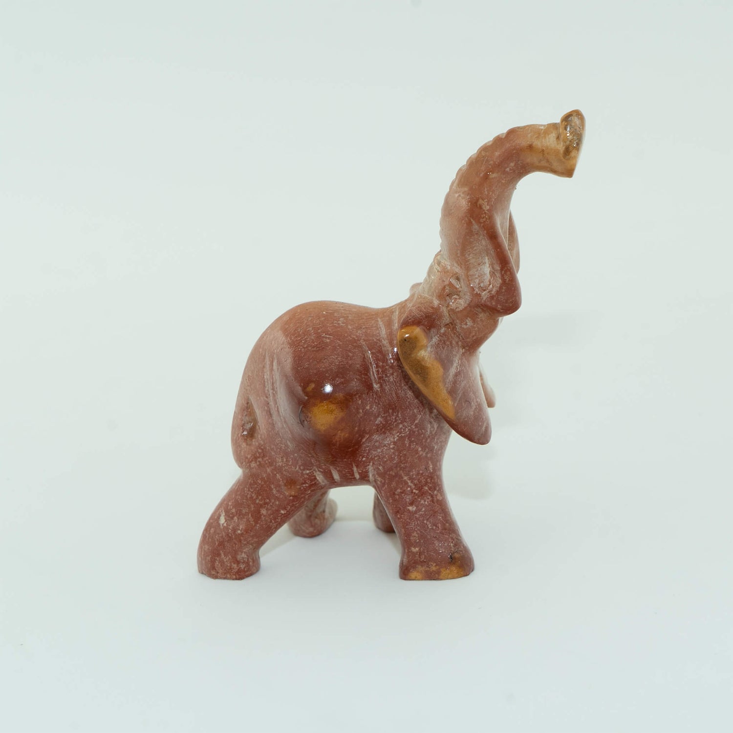 Hand Carved Elephant Soapstone Sculpture