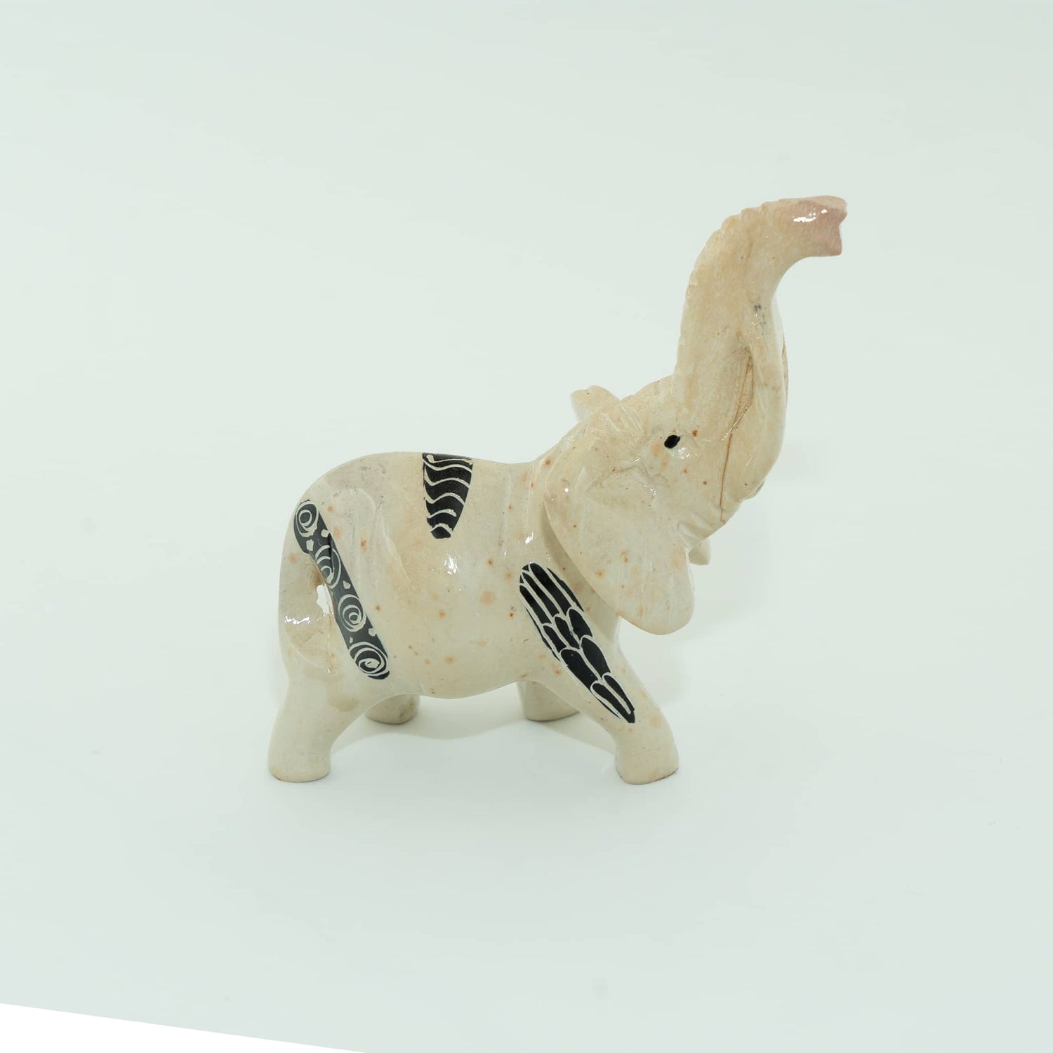 Hand Carved Elephant Soapstone Sculpture