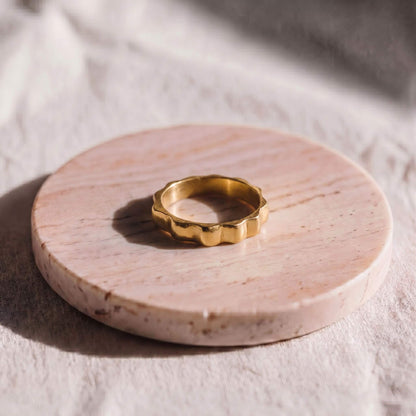 Brass Sun Ray Band Ring | Misi Ecodunia
