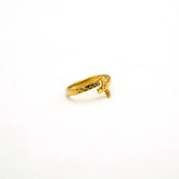 Tai Hammered Adjustable Cross Wrap Ring