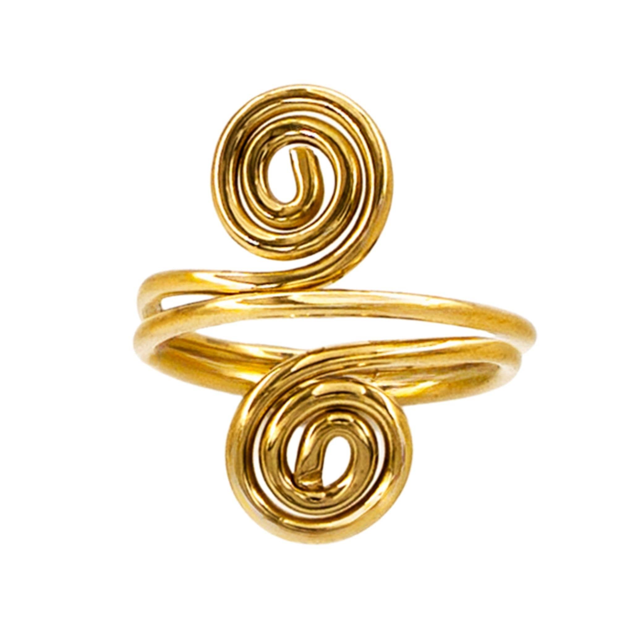 Tala Circular Spiral Wire Ring for Women Ecodunia