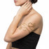 Tala hammered spiral brass armlet flat lay — Ecodunia
