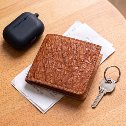 Genuine Slim Fish Wallets - Bifold Fish Leather Wallet 