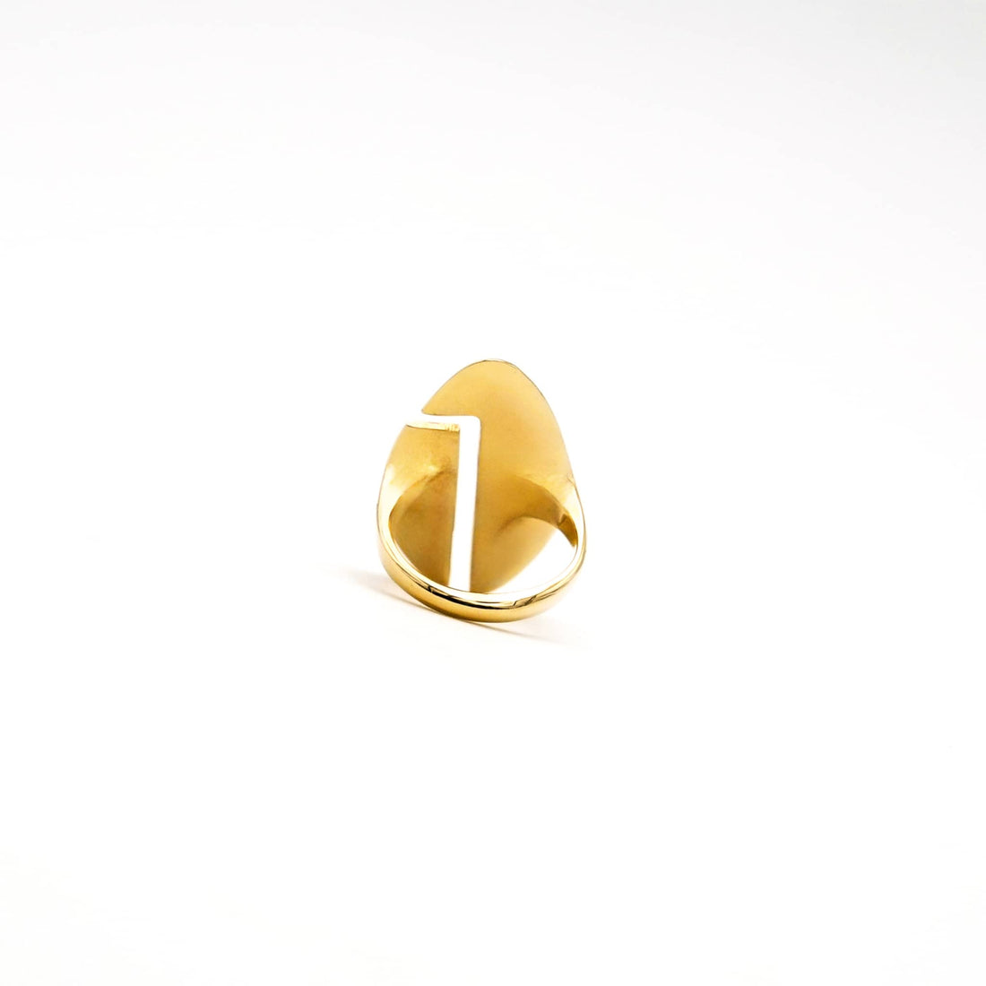 Tanga Adjustable Brass Oval Ring