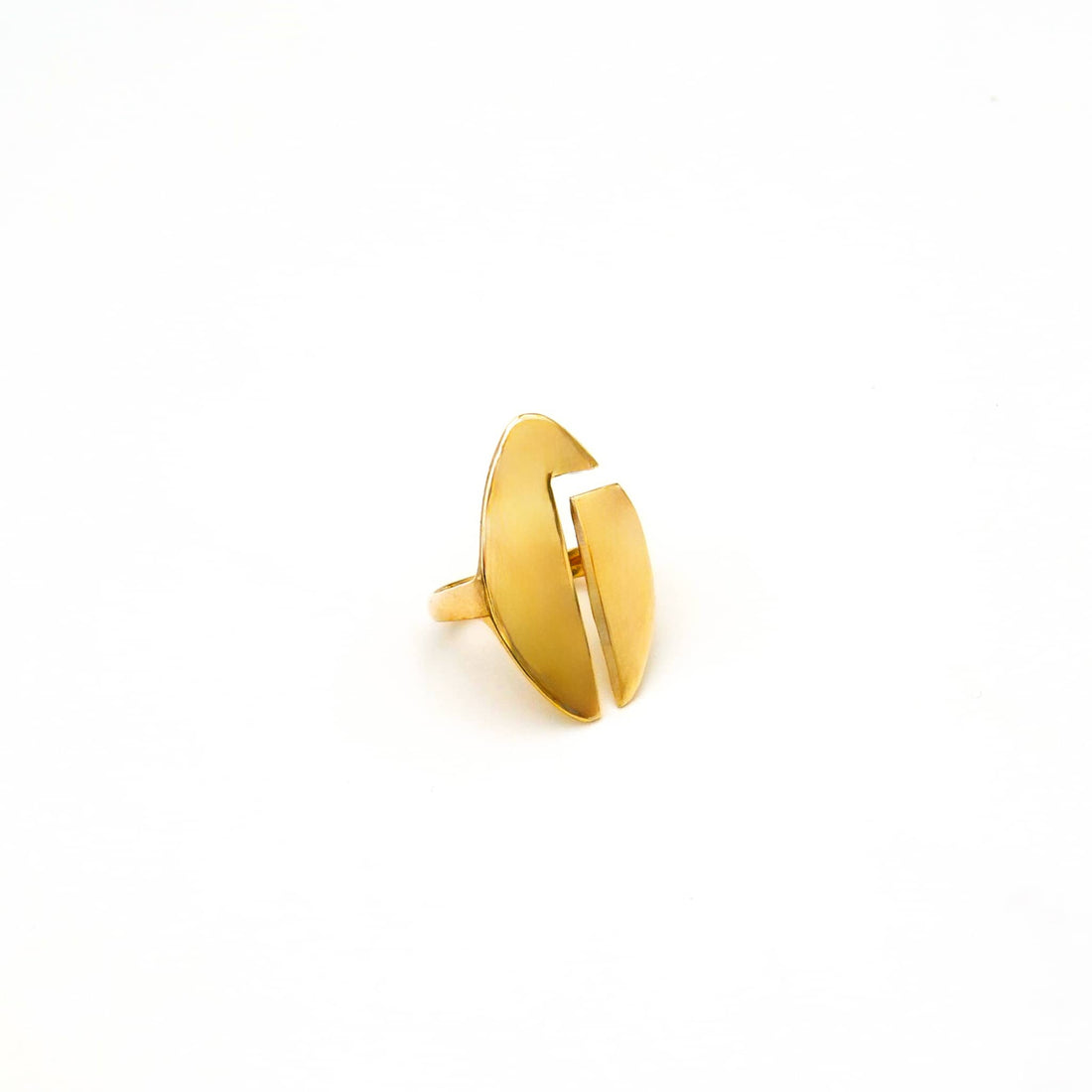 Tanga Adjustable Brass Oval Ring