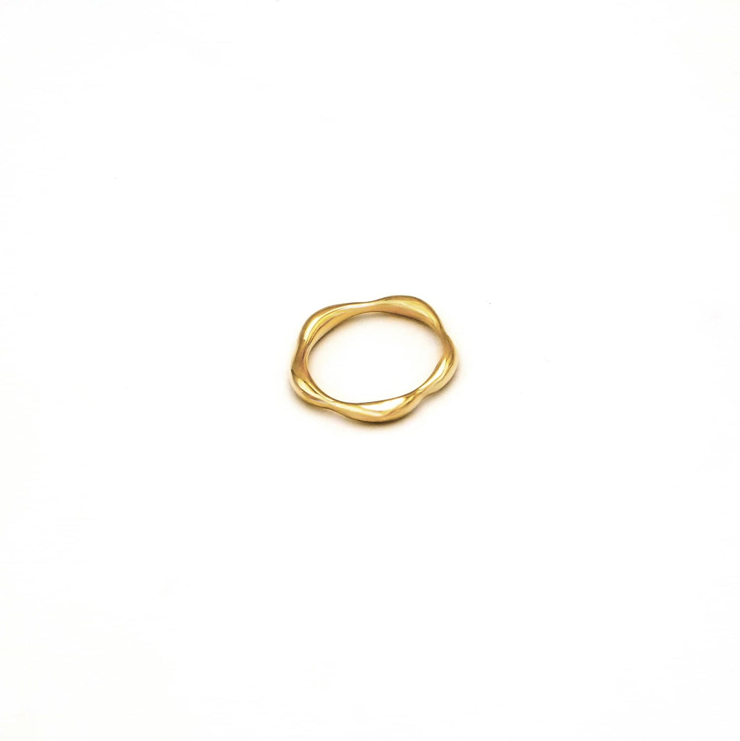 Taraji Brass Ripple Ring for Men and Women