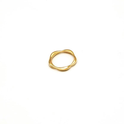 Taraji Brass Ripple Ring for Men and Women