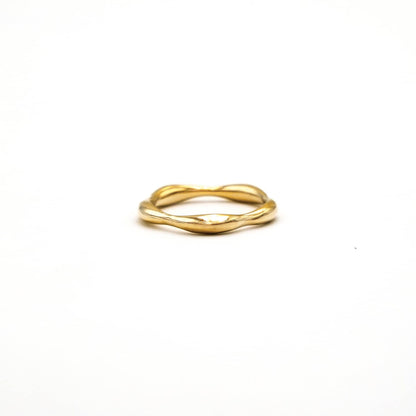 Taraji Brass Ripple Ring for Men and Women