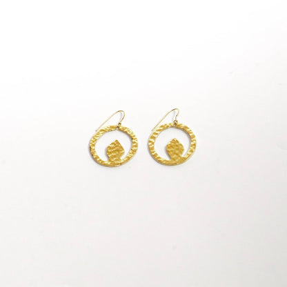 Tembo Hammered Irregular Disc Earrings