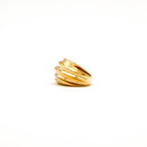 Layered Dome Brass Ring | Tena Ecodunia