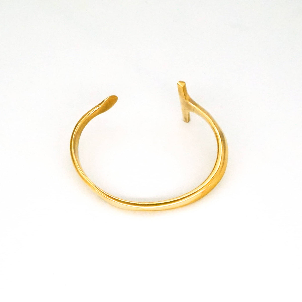 Teardrop and Bar Brass Cuff Bracelet | Tewa