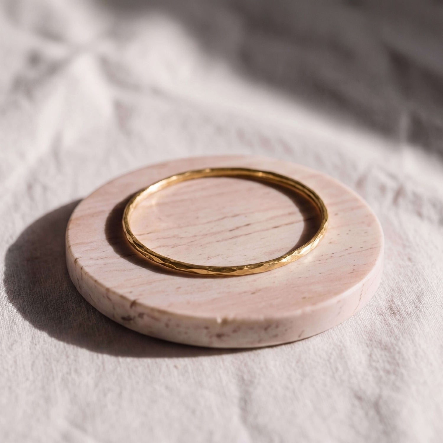 Thin Textured Brass Bangle | Raha - EcoDunia