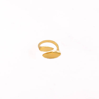 Tiwa Open Asymmetrical Droplet Wrap Ring
