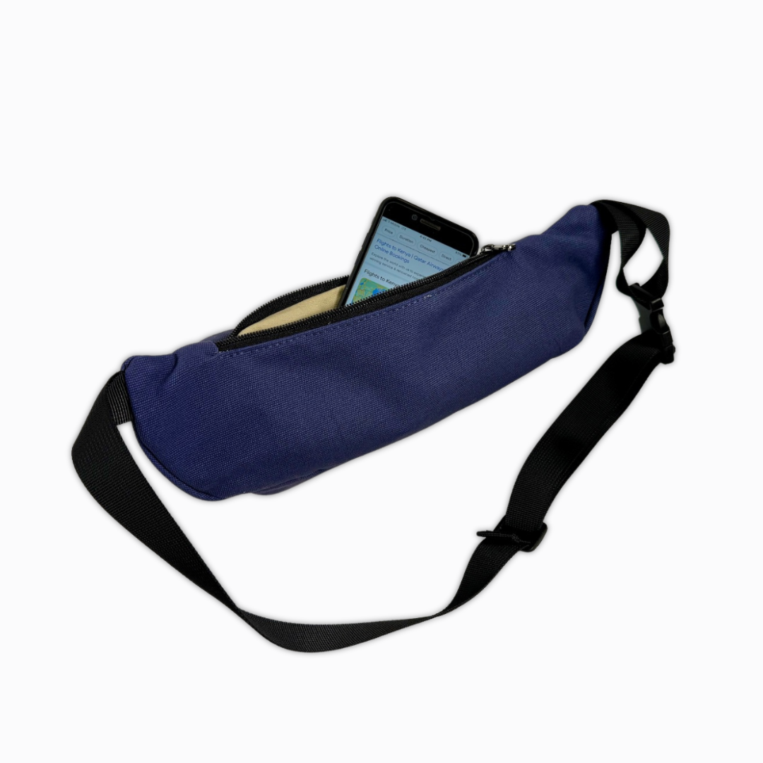 Canvas Fanny Pack- Blue