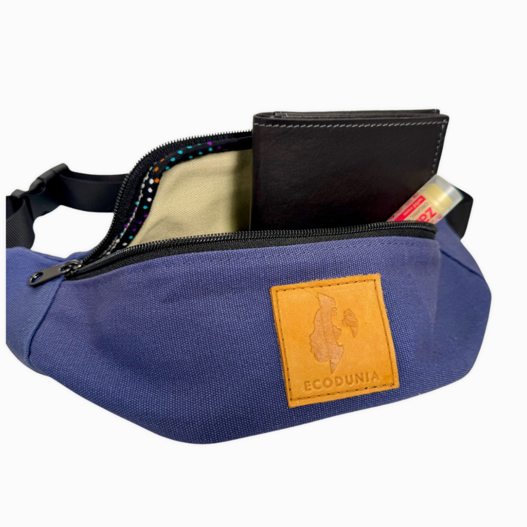 Canvas Fanny Pack- Blue