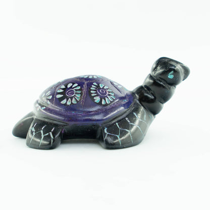 Hand Carved Turtle Figurine Soapstone Sculpture