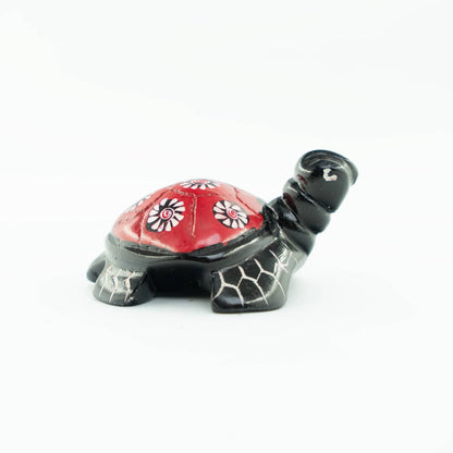 Hand Carved Turtle Figurine Soapstone Sculpture
