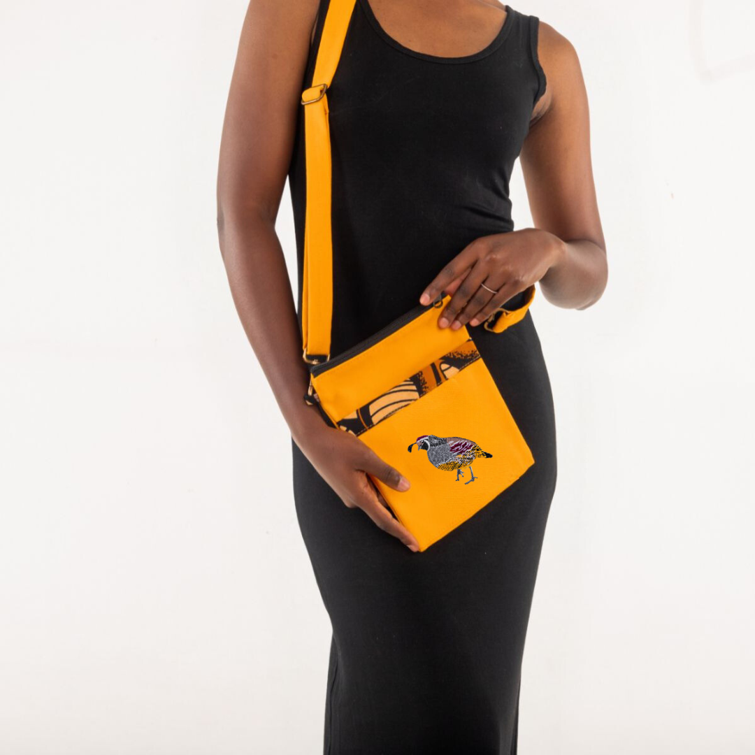 Quail Essentials Bag, Canvas Crossbody Purse 