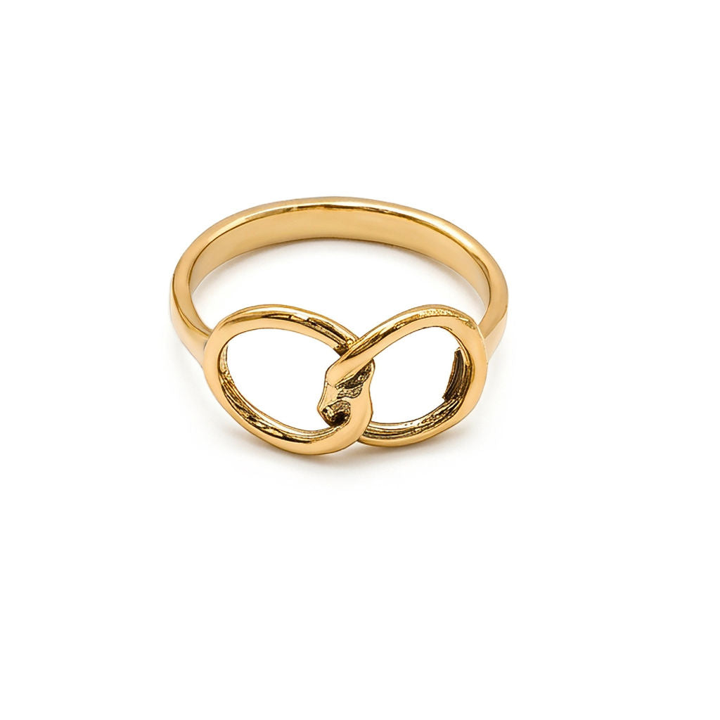 Brass Interlocking Double Circle Ring | Upeo - Ecodunia