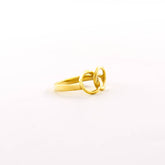 Brass Interlocking Double Circle Ring | Upeo - Ecodunia