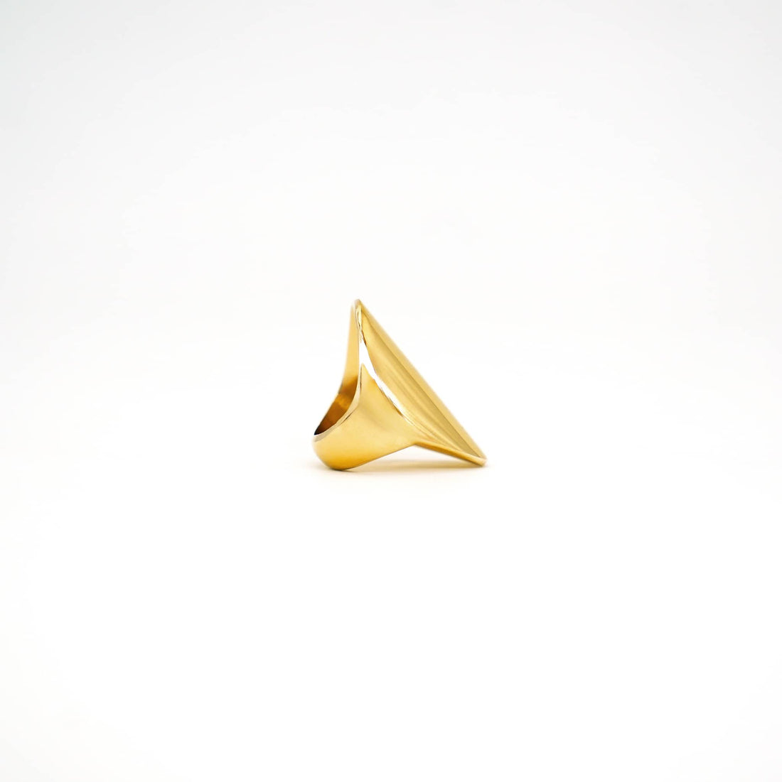 Uzi Brass Statement Ring