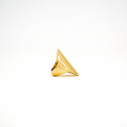 Uzi Brass Statement Ring