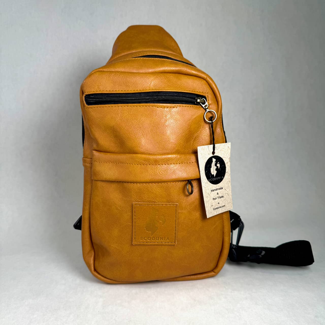 Vegan Leather Umoja Sling Bag- Orange