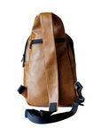 Vegan Leather Umoja Sling Bag- Dark Tan