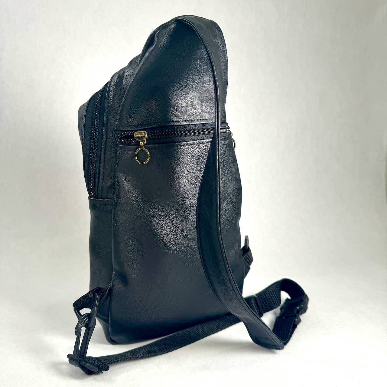 Vegan Leather Umoja Sling Bag- Black
