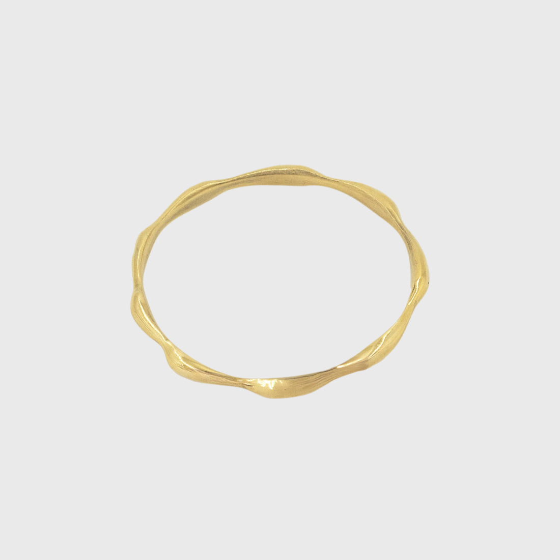 Handmade Brass Golden Twist Bangle, Bracelet for Women & Men - Sema