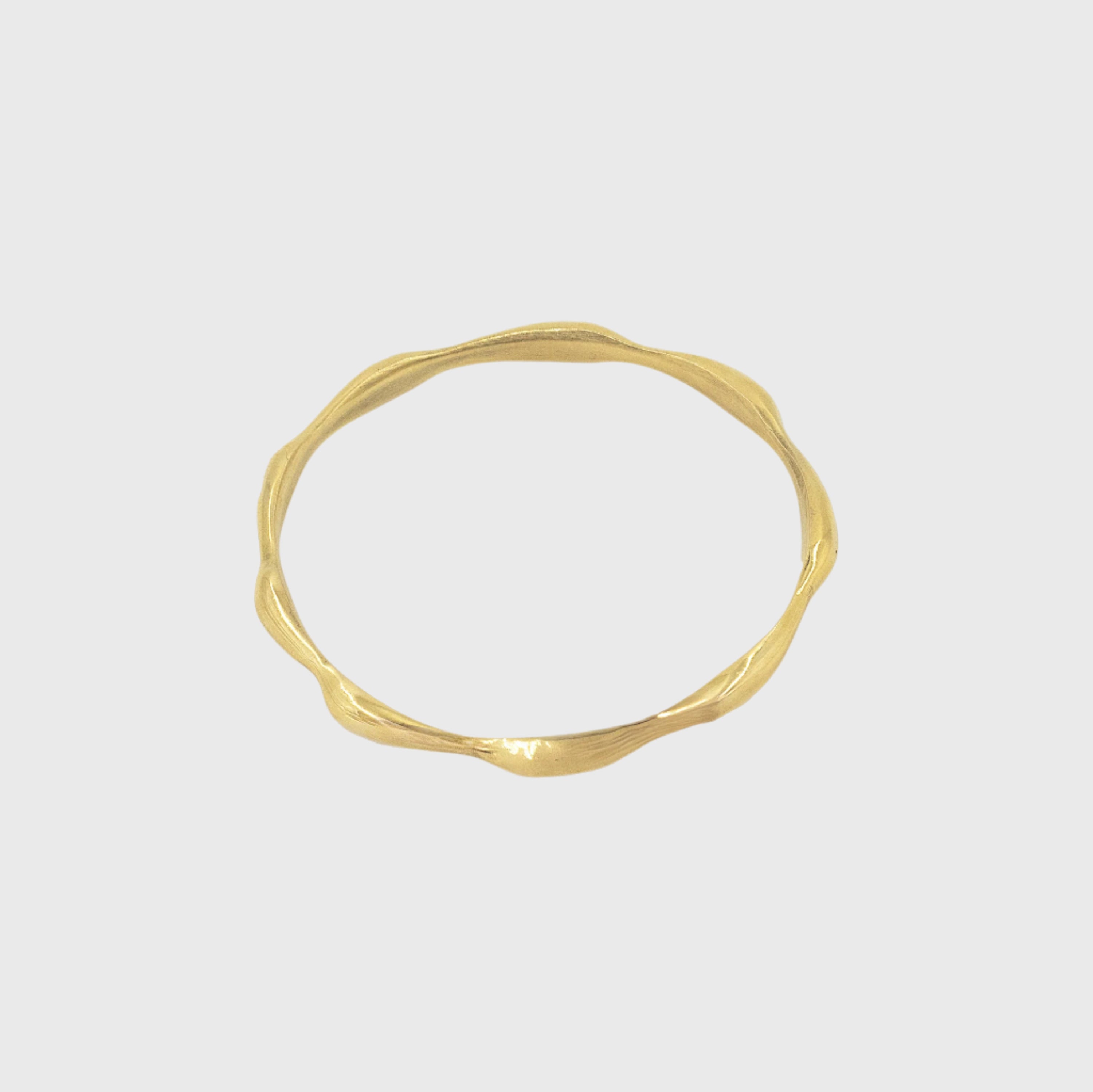 Sculptural Brass Bangle | Sema - EcoDunia