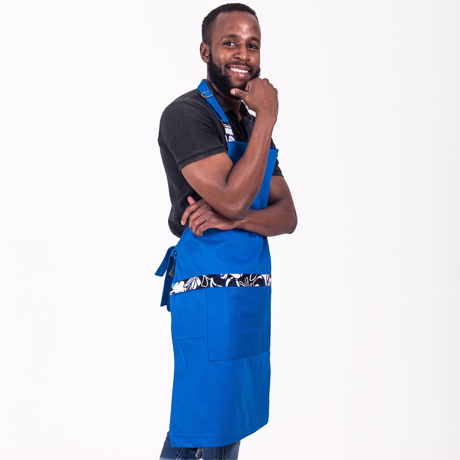 Jikoni Full Apron- Zilly Blue