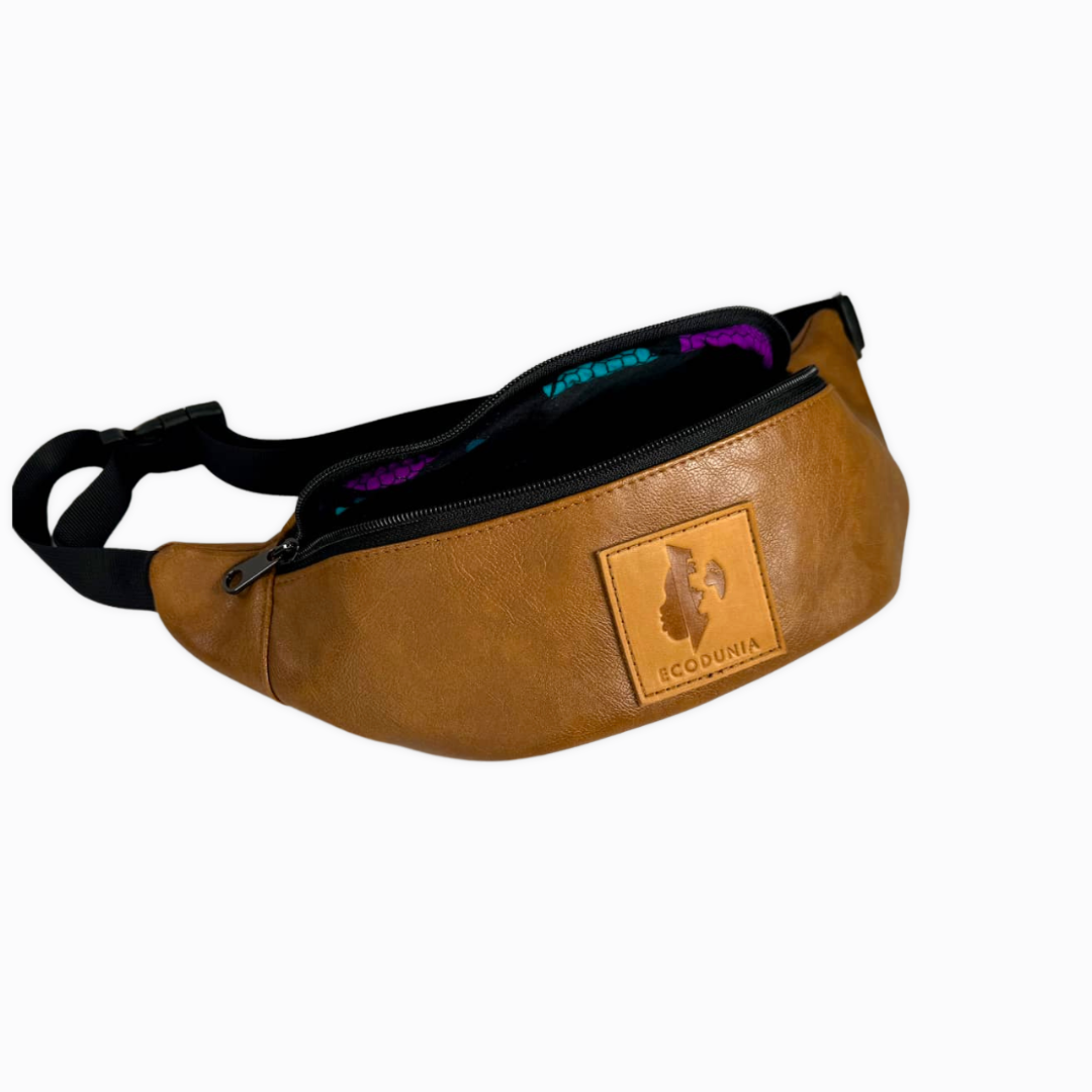 Vegan Leather Fanny Pack Tan Ecodunia