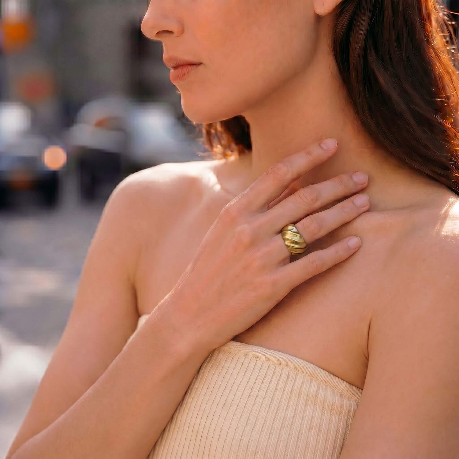 Water Waves Brass Ring | Maji Ecodunia