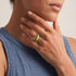 Brass Wave Dome Ring | Hali Ecodunia