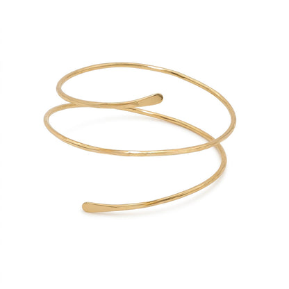Coil Brass Armlet, Minimalist Upper Arm Cuff | Wayu - EcoDunia