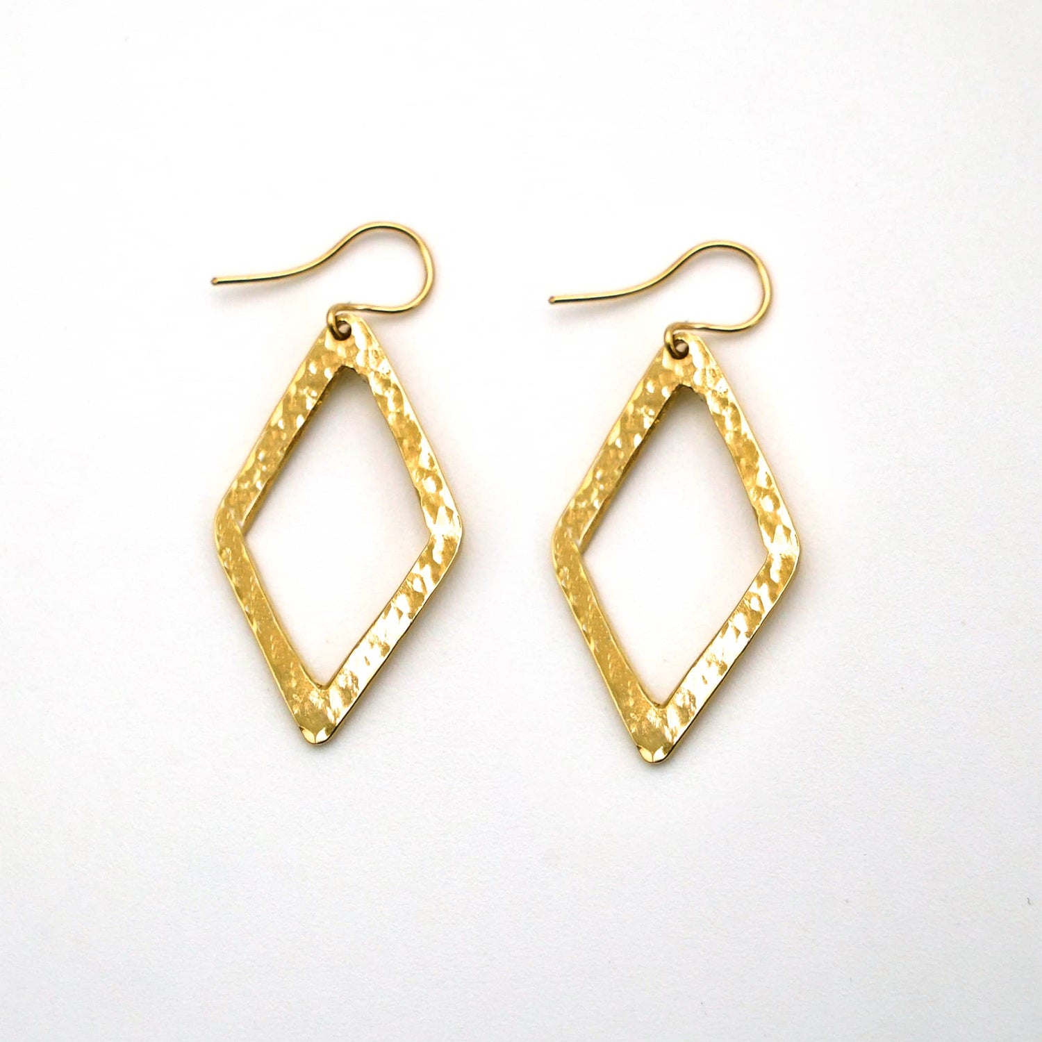 Wazi Hammered Geometric Dangle Earrings
