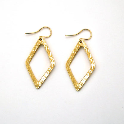 Wazi Hammered Geometric Dangle Earrings