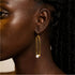 Brass & Horn Drop Hoop Earrings | Lila Ecodunia 