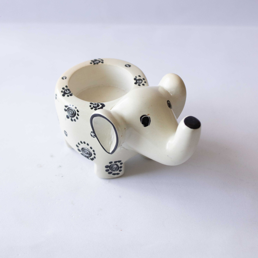 Hand Carved Elephant Soapstone Sculpture