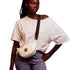 Round Mini Vegan Leather Crossbody Shoulder Bag 