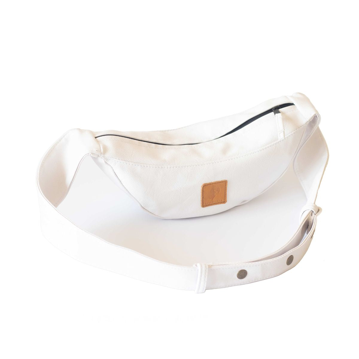 Half Moon Vegan Leather Crossbody Bag 