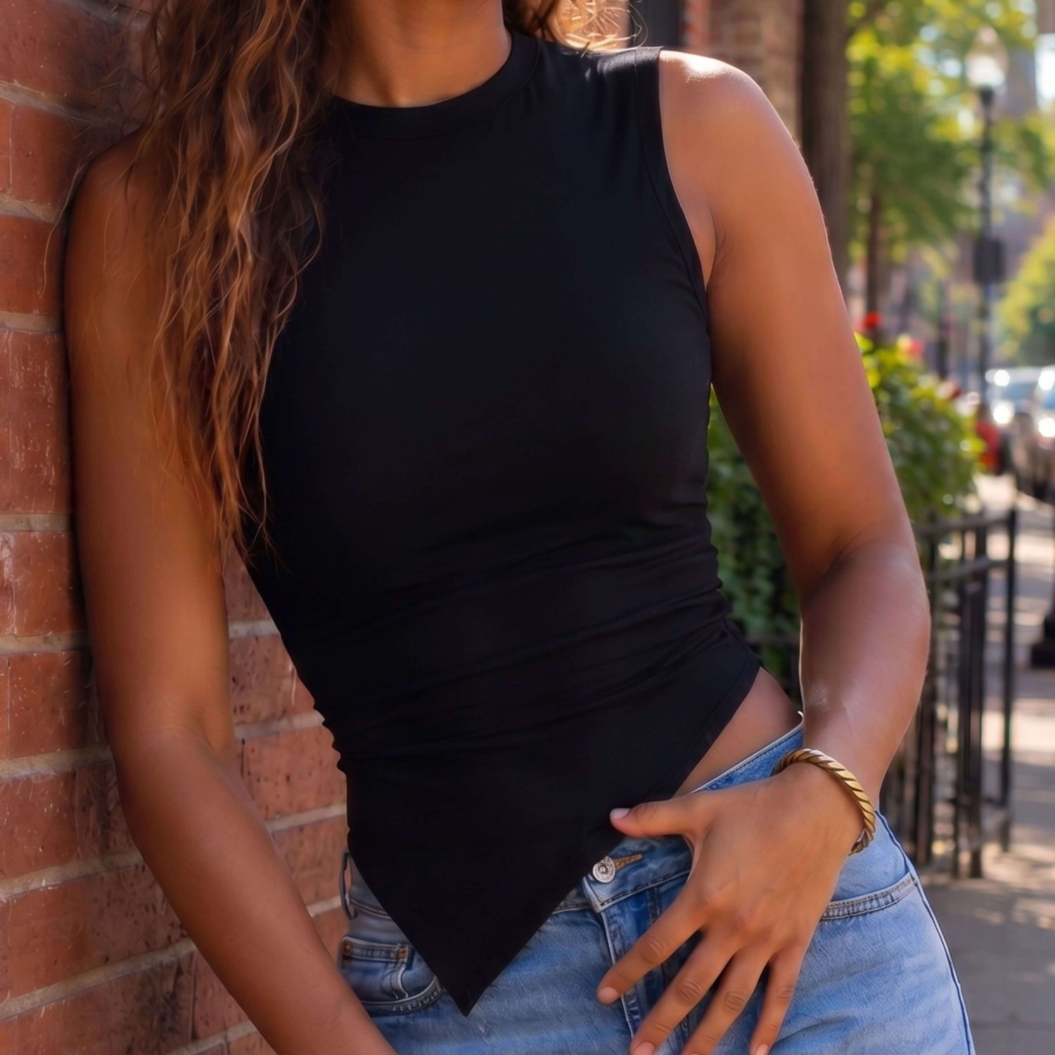 Wide Twisted Brass Cuff Bracelet | Dona -Ecodunia